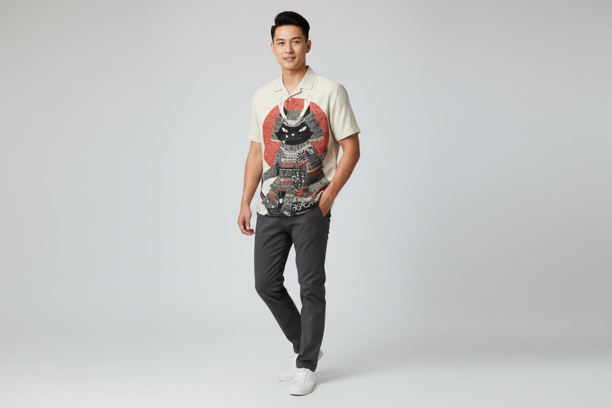 Printed 3D Mens Cardigan Hawaiian Short-sleeve Shirt